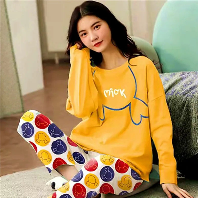 Cartoon Long Sleeve Pajama Set