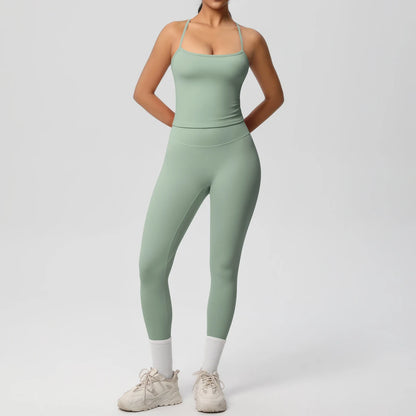 Halter Yoga Top & Shorts Set
