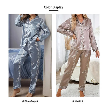 Satin Button-Up Pajama Set
