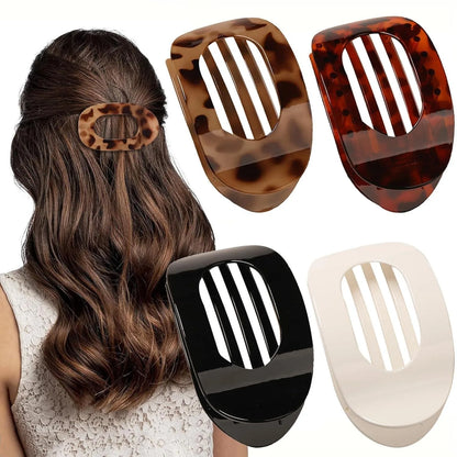 4PCS Flat Hair Claw Clips