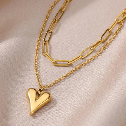 Heart Pendant Stainless Choker