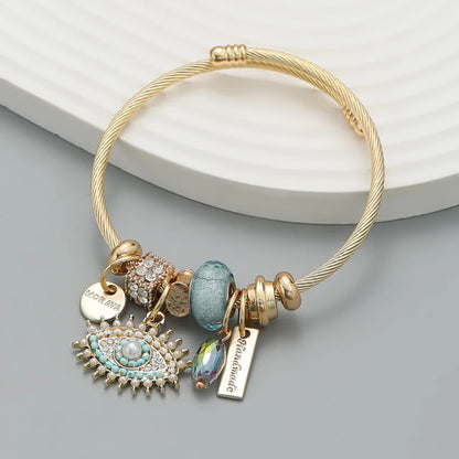Multi Charm Open Bead Bracelet