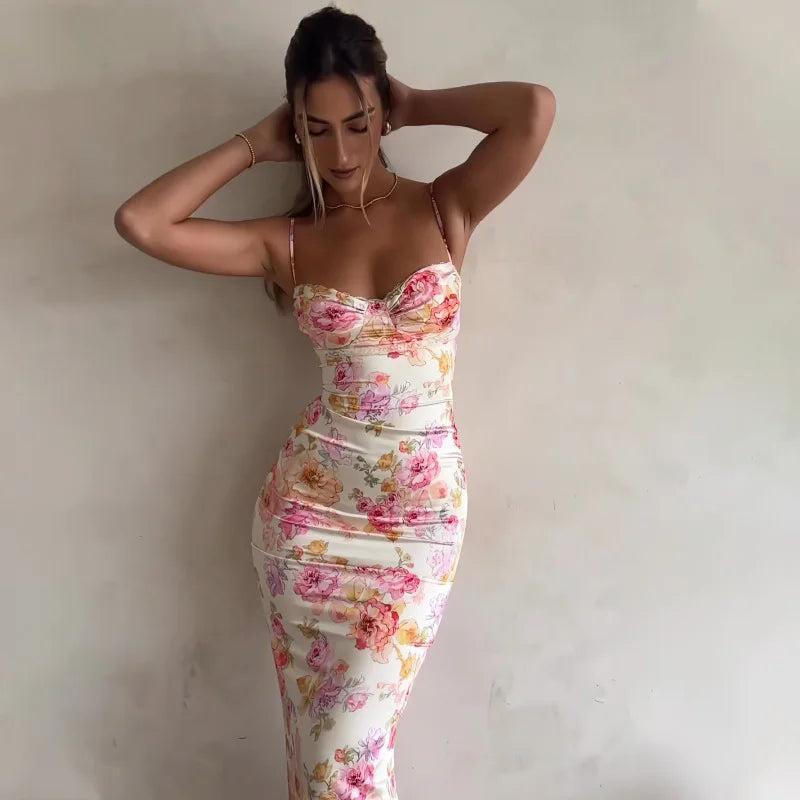 Floral Spaghetti Strap Mini Dress