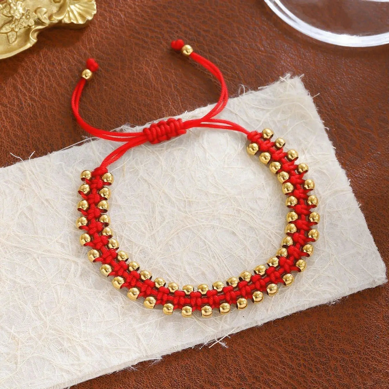 Handmade Gold Bead Bracelet