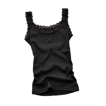 Lace Patchwork Bodycon Tank Top