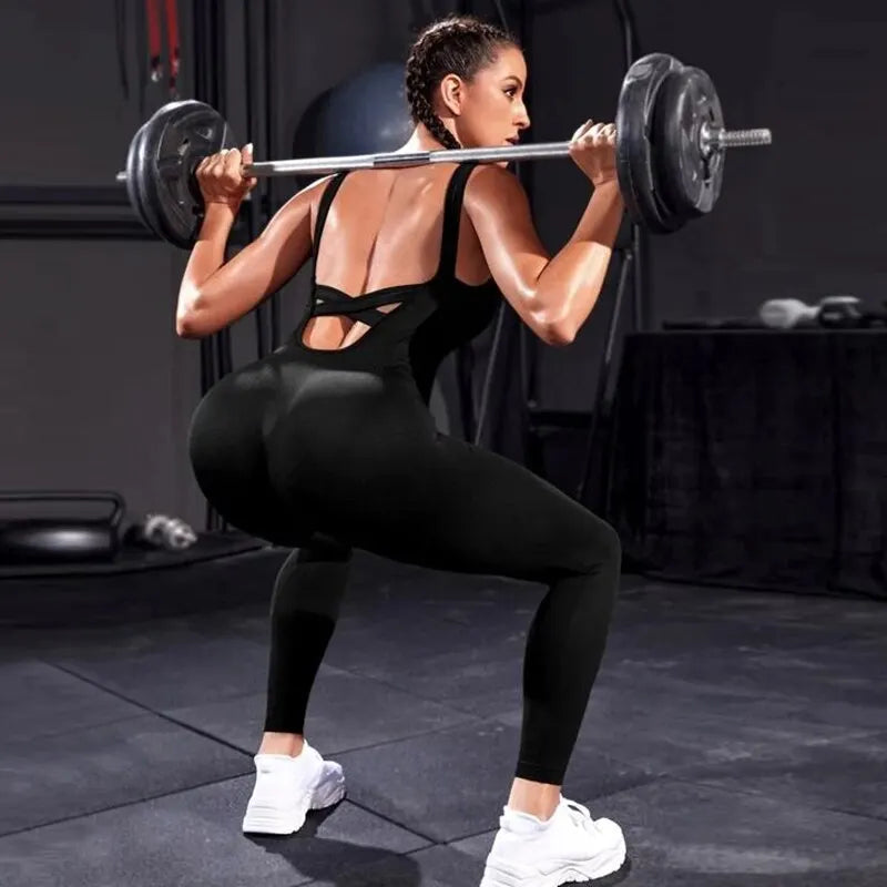 Sleeveless Backless Bodycon Jumpsuit