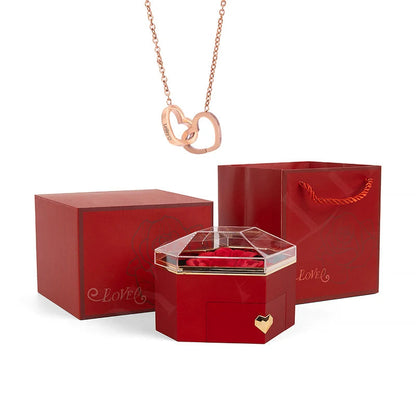 Custom Name Heart Necklace Gift Set