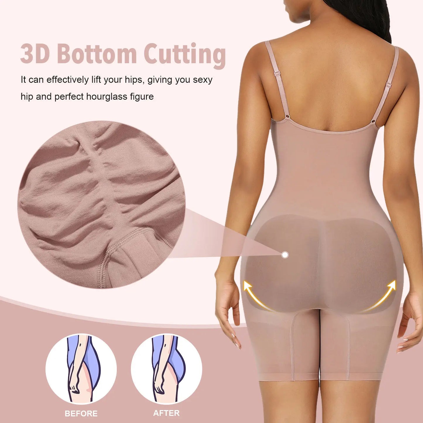 Seamless Push Up Shapewear Bodysuit