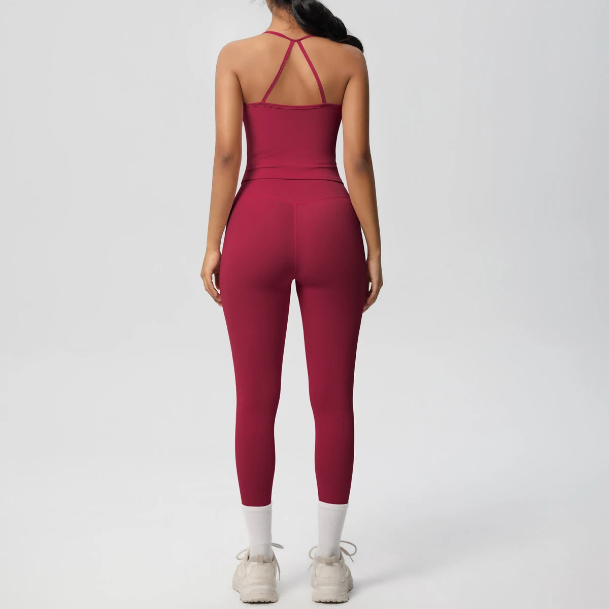 Halter Yoga Top & Shorts Set
