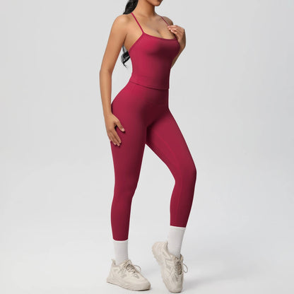Halter Yoga Top & Shorts Set