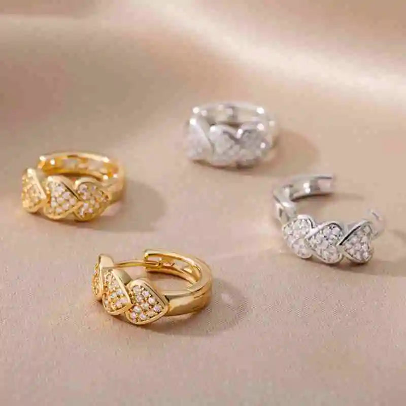 Love Round Zircon Earrings