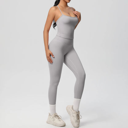 Halter Yoga Top & Shorts Set