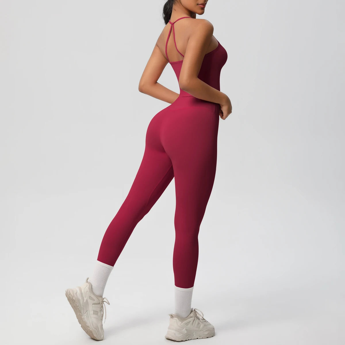 Halter Yoga Top & Shorts Set