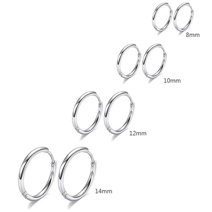 Tiny Stainless Hoop Earring Set