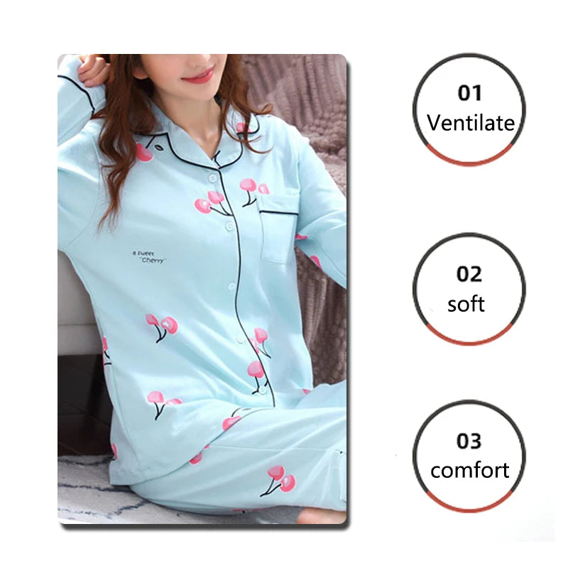 Striped Cherry Pajama Set