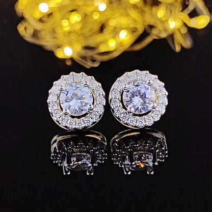 Korean Zircon Circle Studs