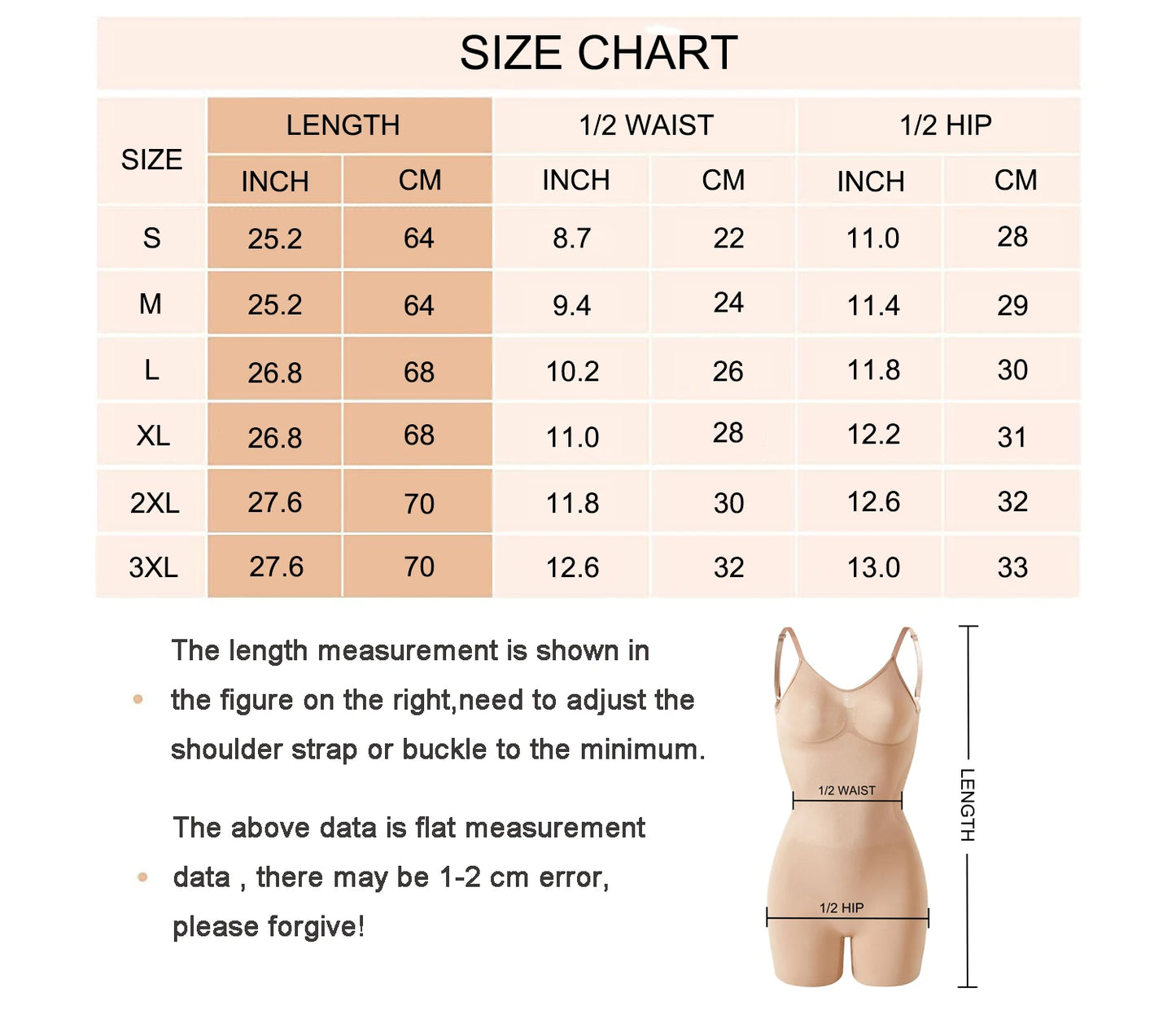 Backless Mid-Thigh Shapewear Bodysuit