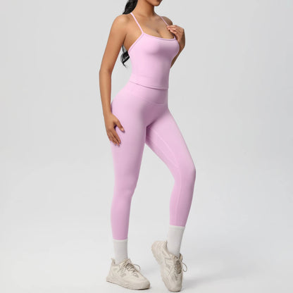 Halter Yoga Top & Shorts Set