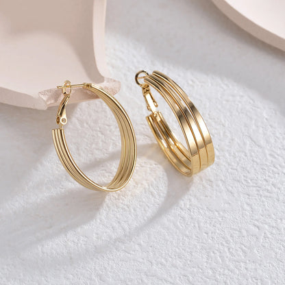 Geometric Gold Stainless Earrings