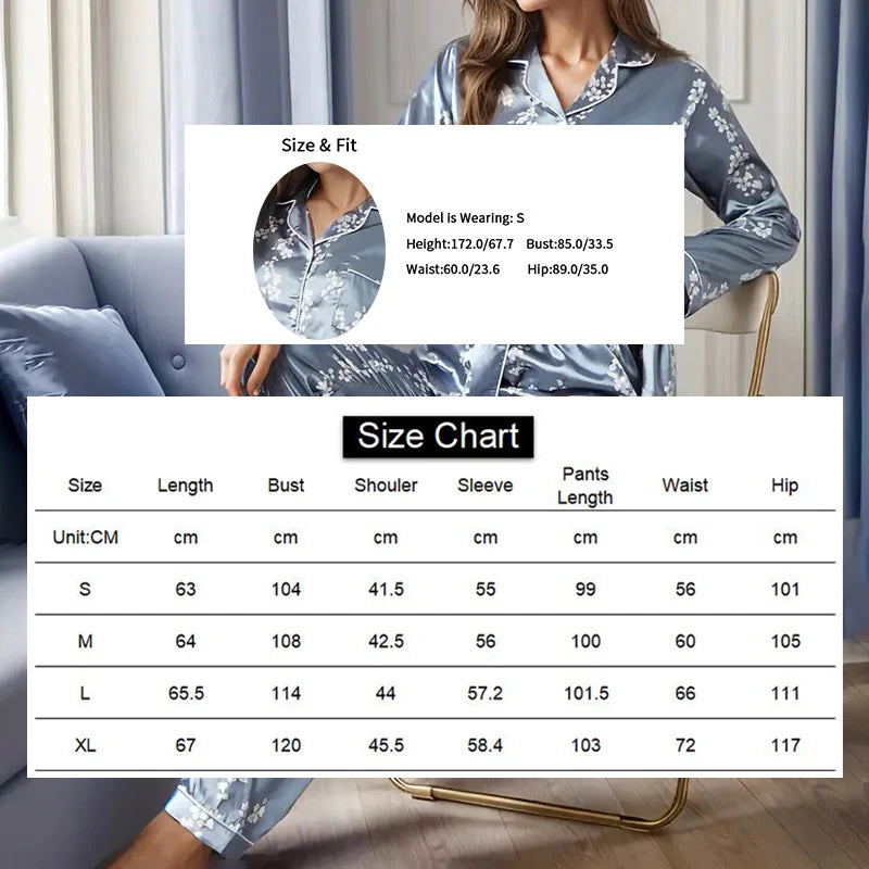 Satin Button-Up Pajama Set