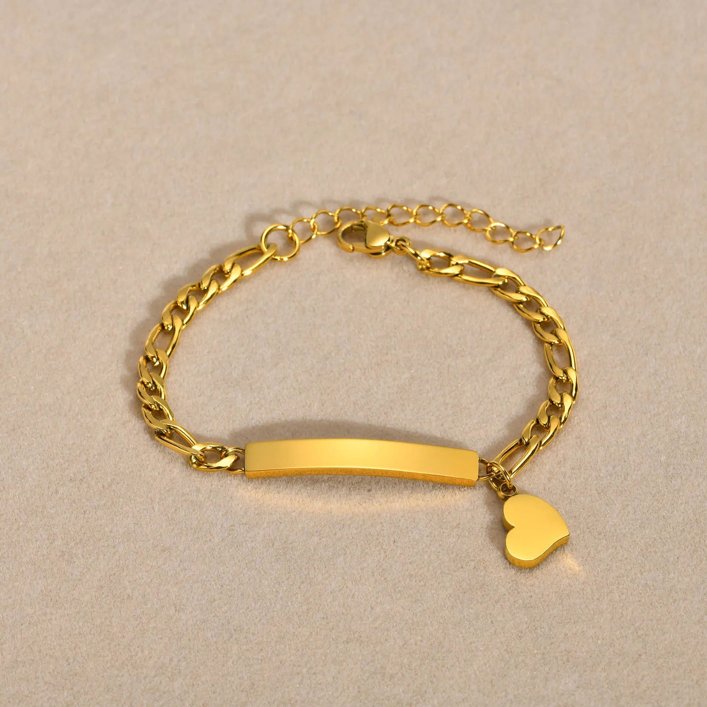 Custom Heart Engraved Bracelet