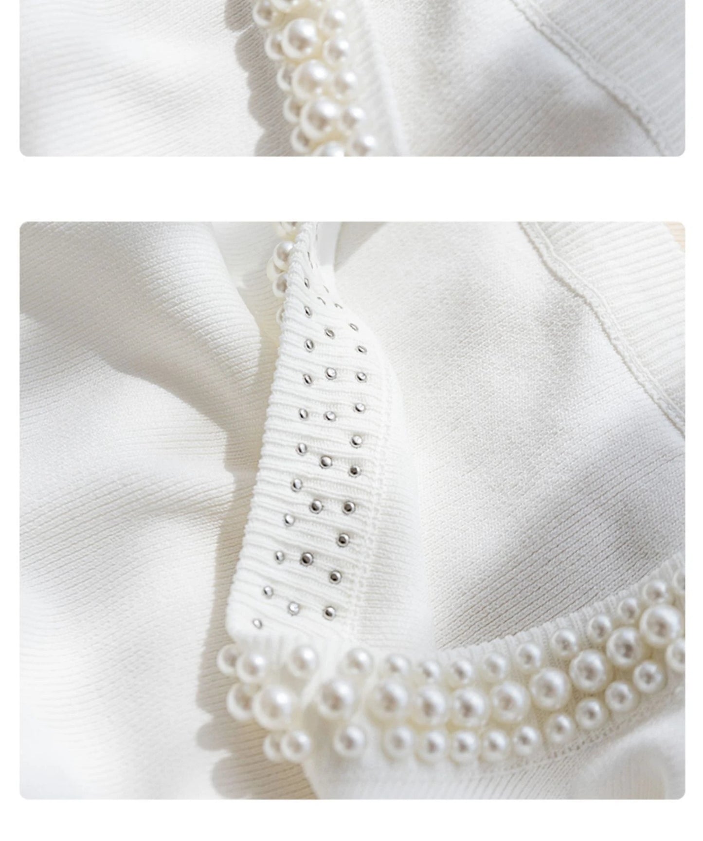 Korea Knitted Beaded Tank Top