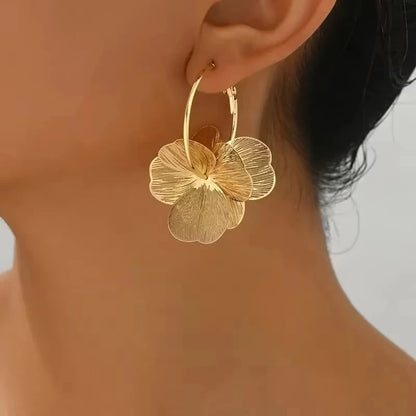 Vintage Butterfly Flower Earrings