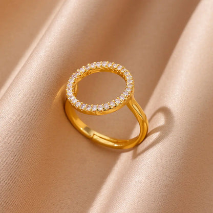 Zircon Hollow Round Ring