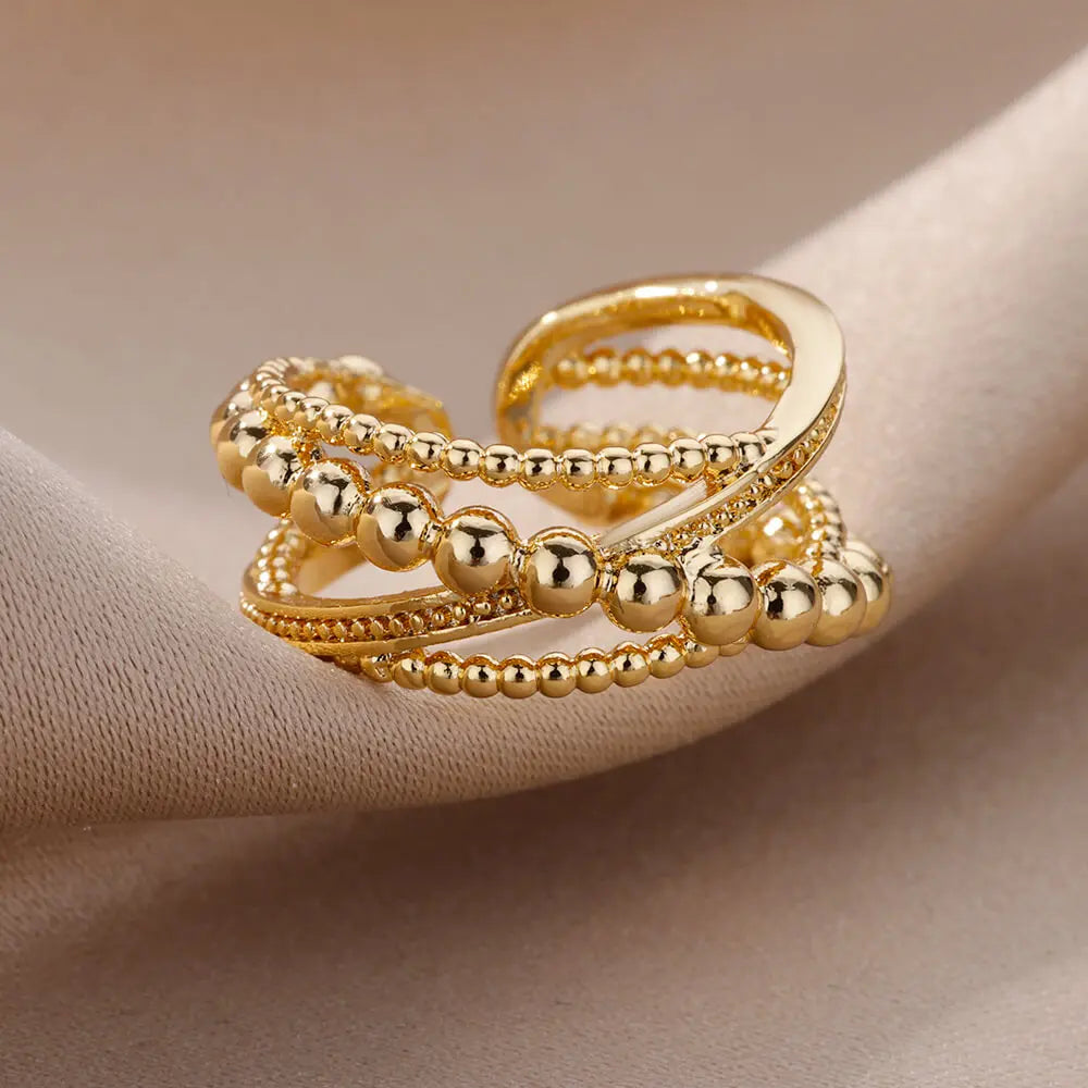 Twist Cross Open Ring