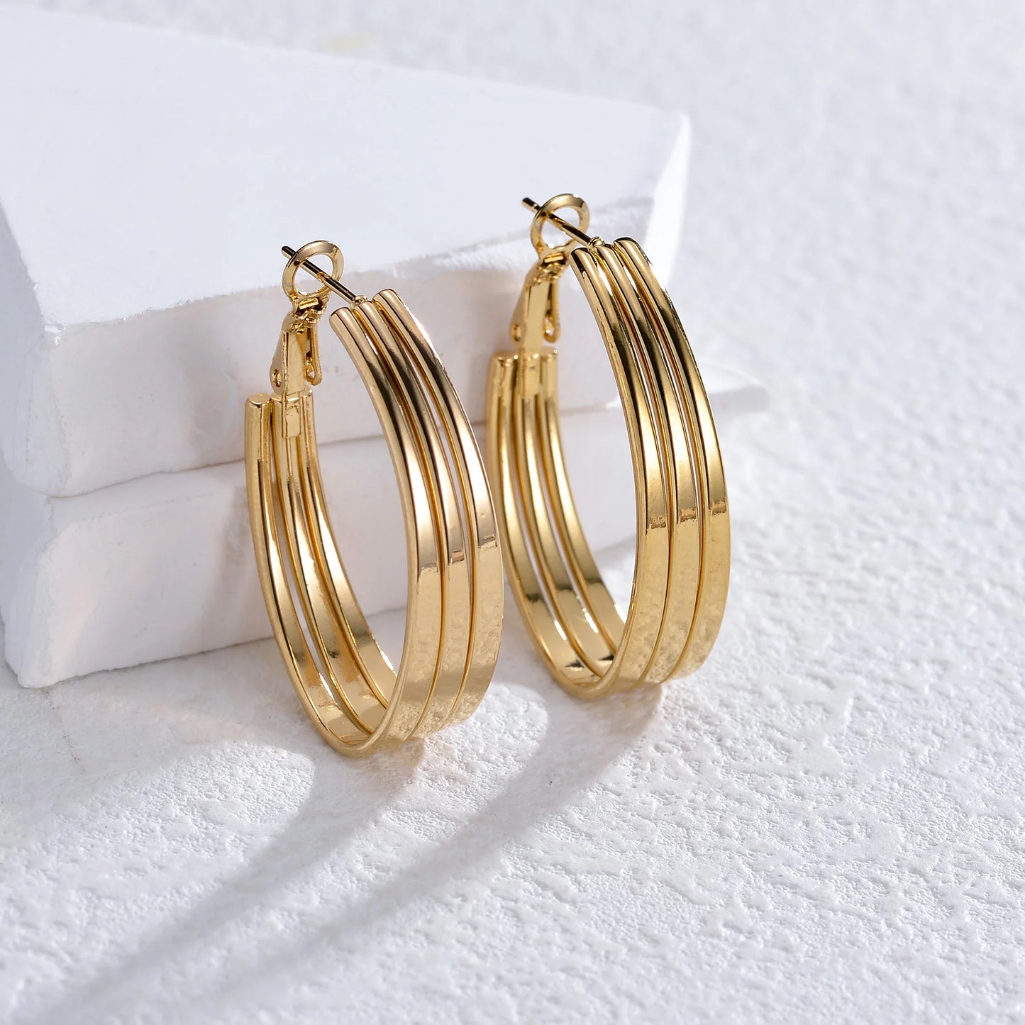 Geometric Gold Stainless Earrings