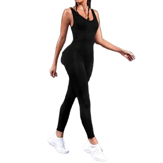 Sleeveless Backless Bodycon Jumpsuit
