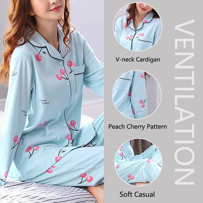 Striped Cherry Pajama Set