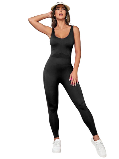 Seamless Open Back Fitness Bodysuit