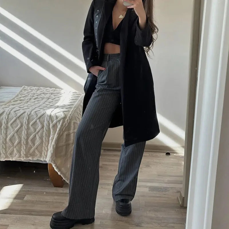 Women’s Striped Wide Leg Pants