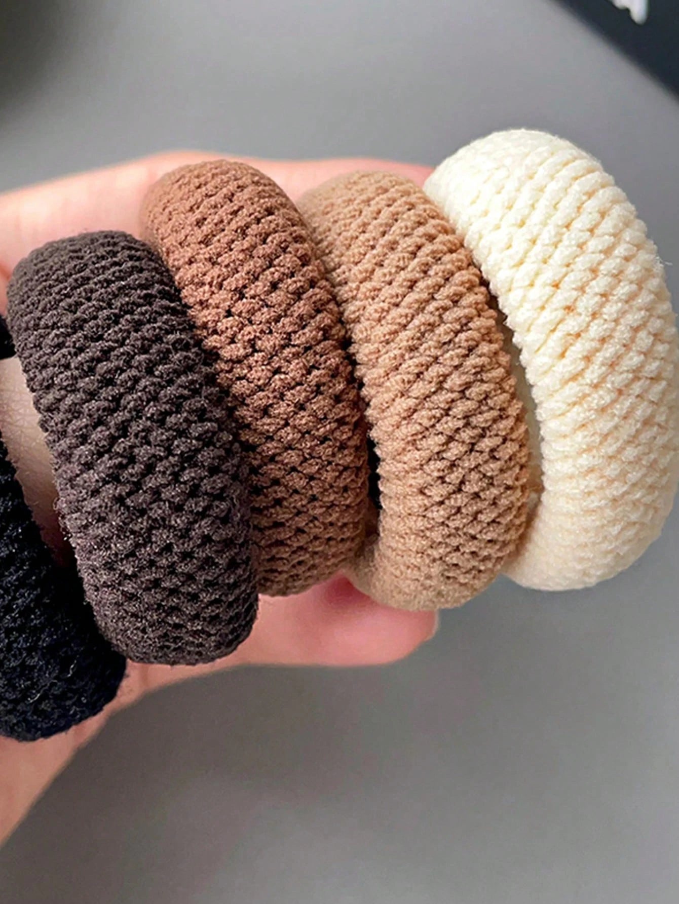 Mixed Color Thick Hair Scrunchies
