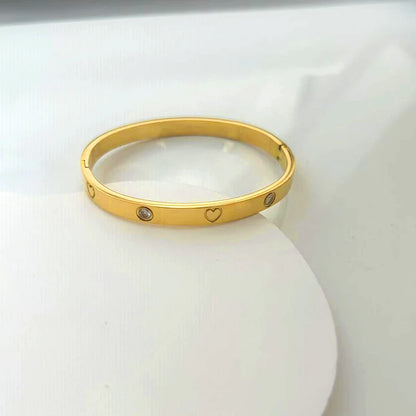 Heart Zircon Stainless Bracelet