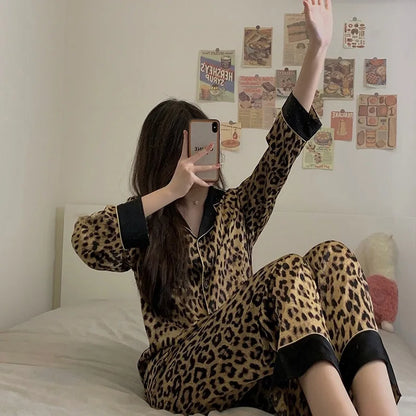 Leopard Print Pajama Set