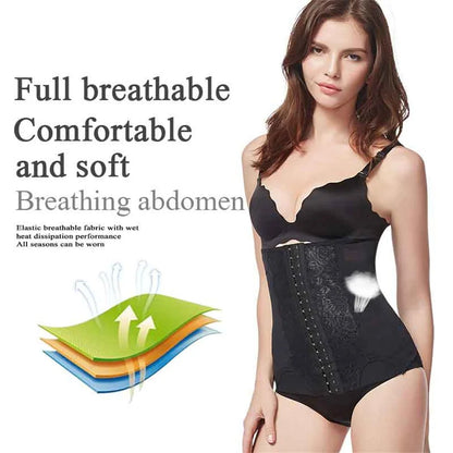 Mesh Embroidered Waist Trainer Corset