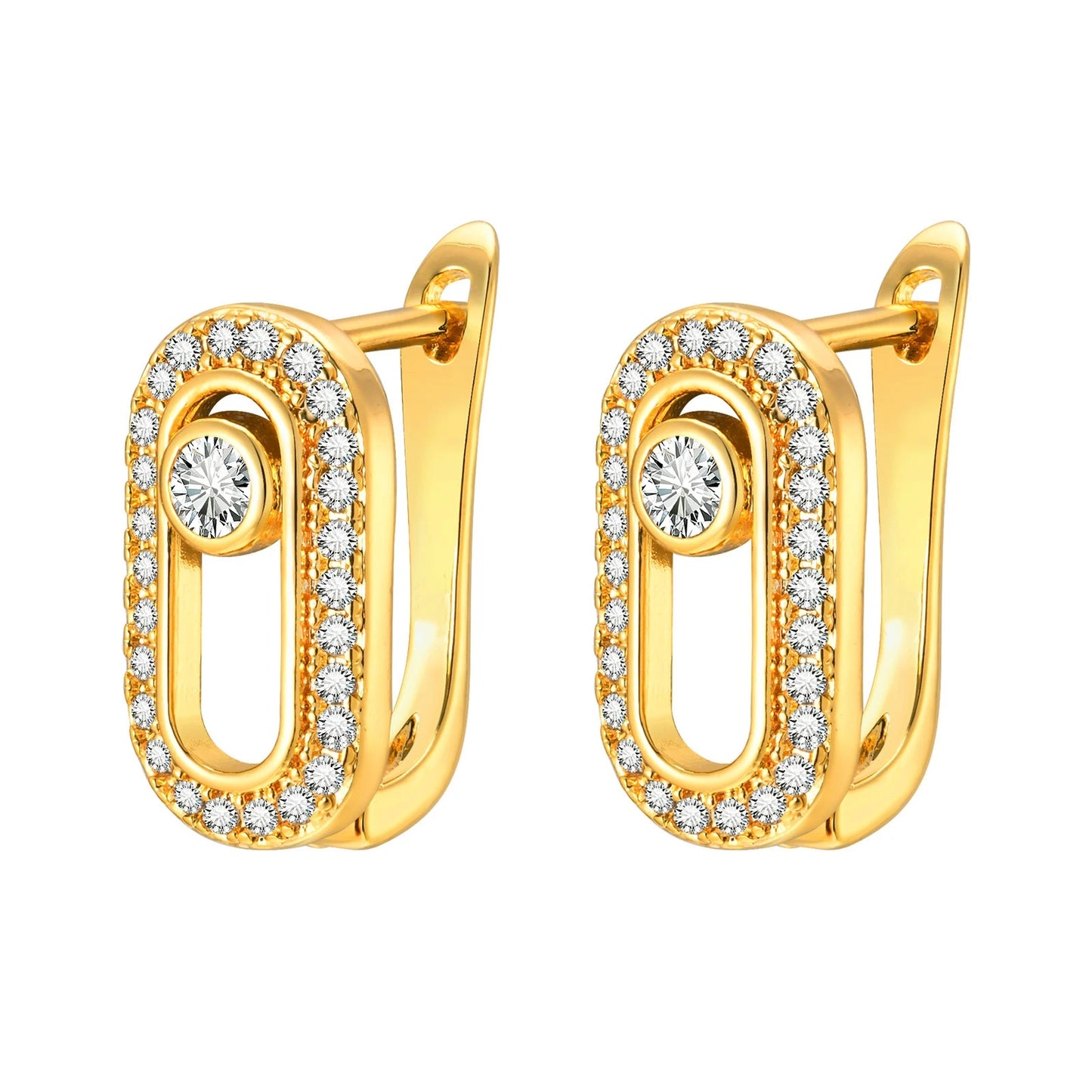 Love Round Zircon Earrings