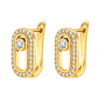 Love Round Zircon Earrings