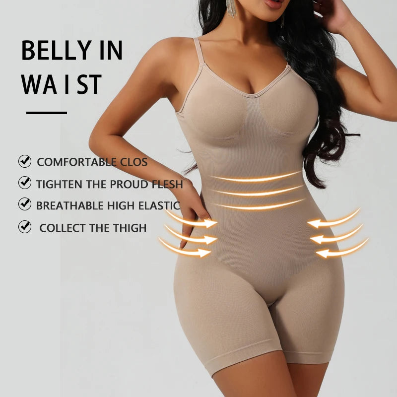 Backless Mid-Thigh Shapewear Bodysuit