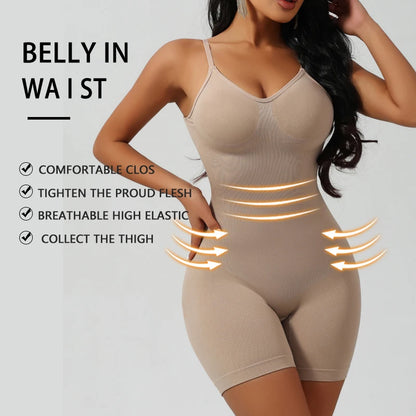 Backless Mid-Thigh Shapewear Bodysuit
