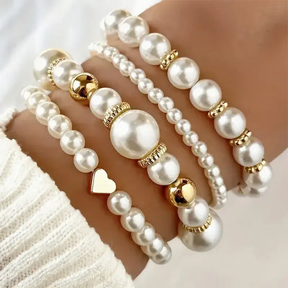 Boho Heart Layered Bracelet Set