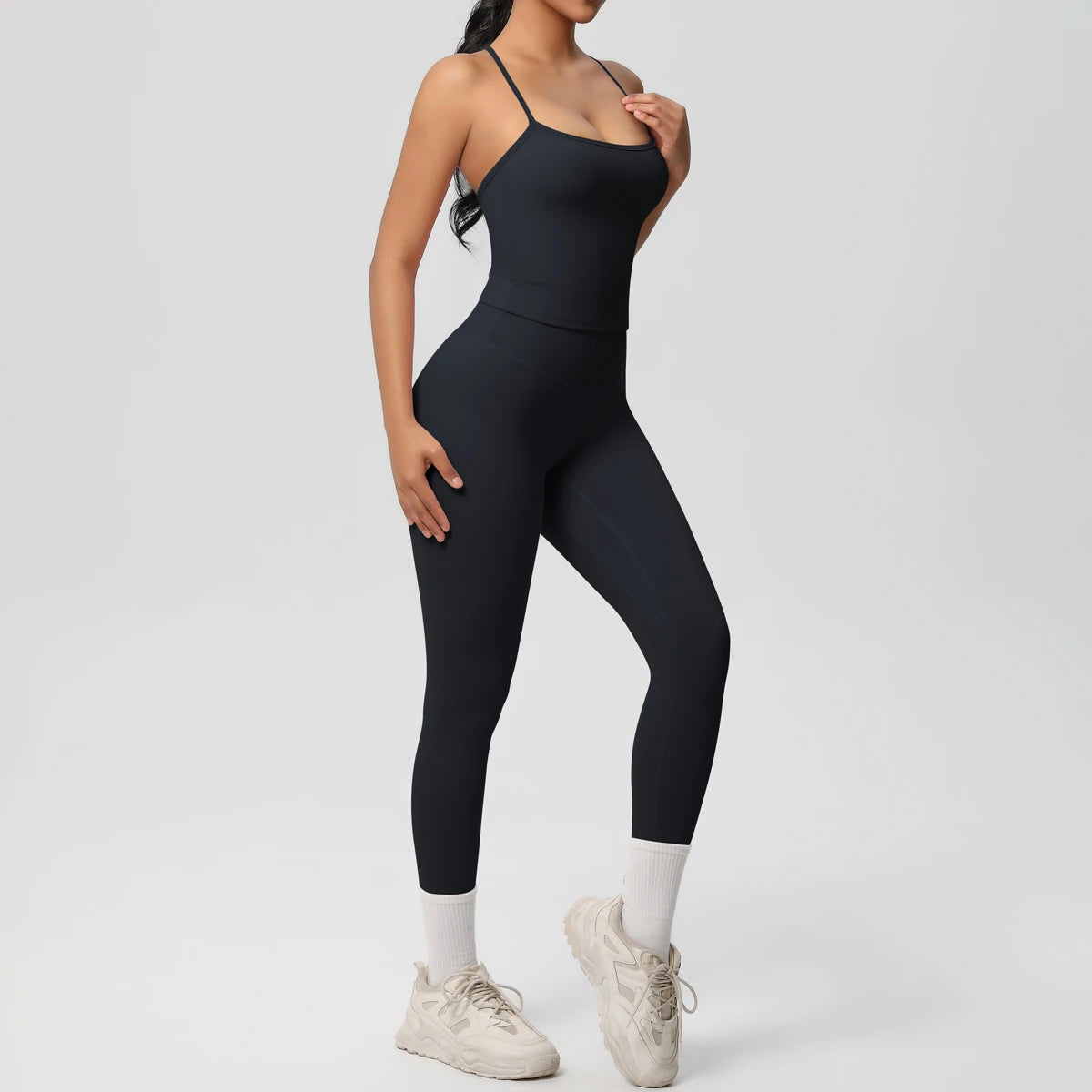 Halter Yoga Top & Shorts Set