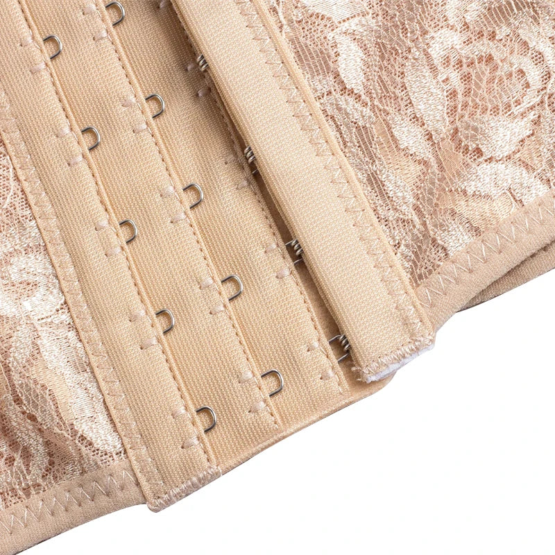 Mesh Embroidered Waist Trainer Corset