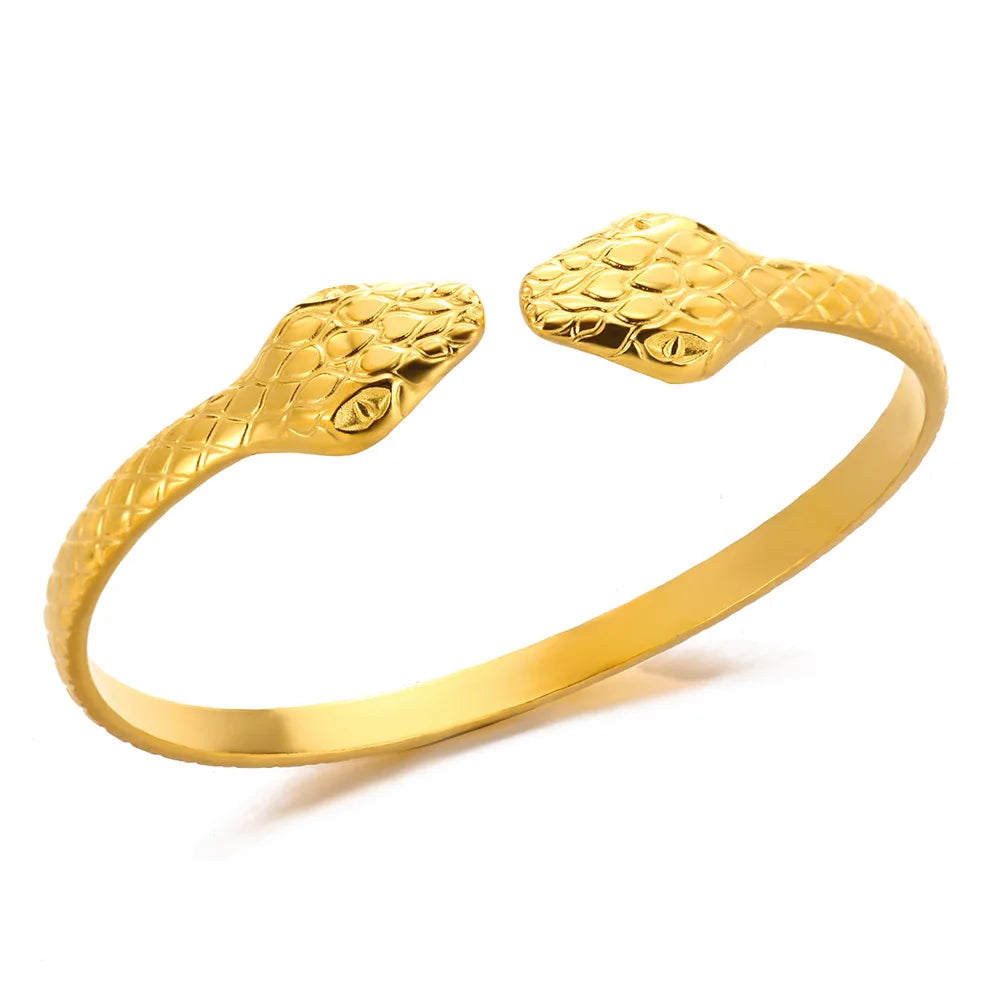 Vintage Snake Gold Bangle