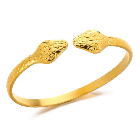 Vintage Snake Gold Bangle