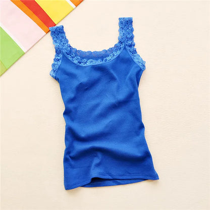 Lace Patchwork Bodycon Tank Top