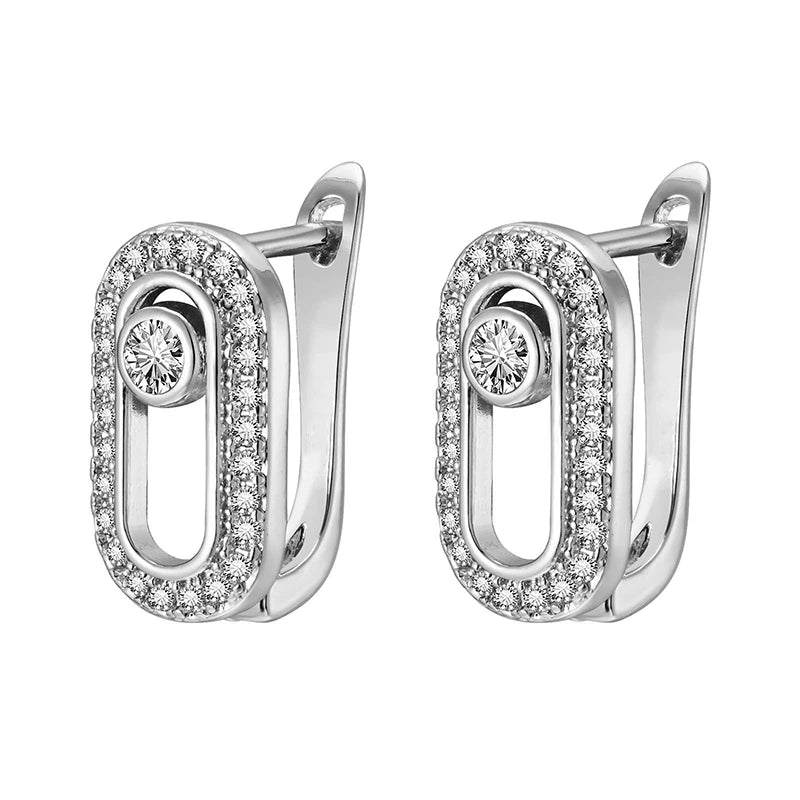 Love Round Zircon Earrings