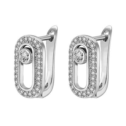 Love Round Zircon Earrings